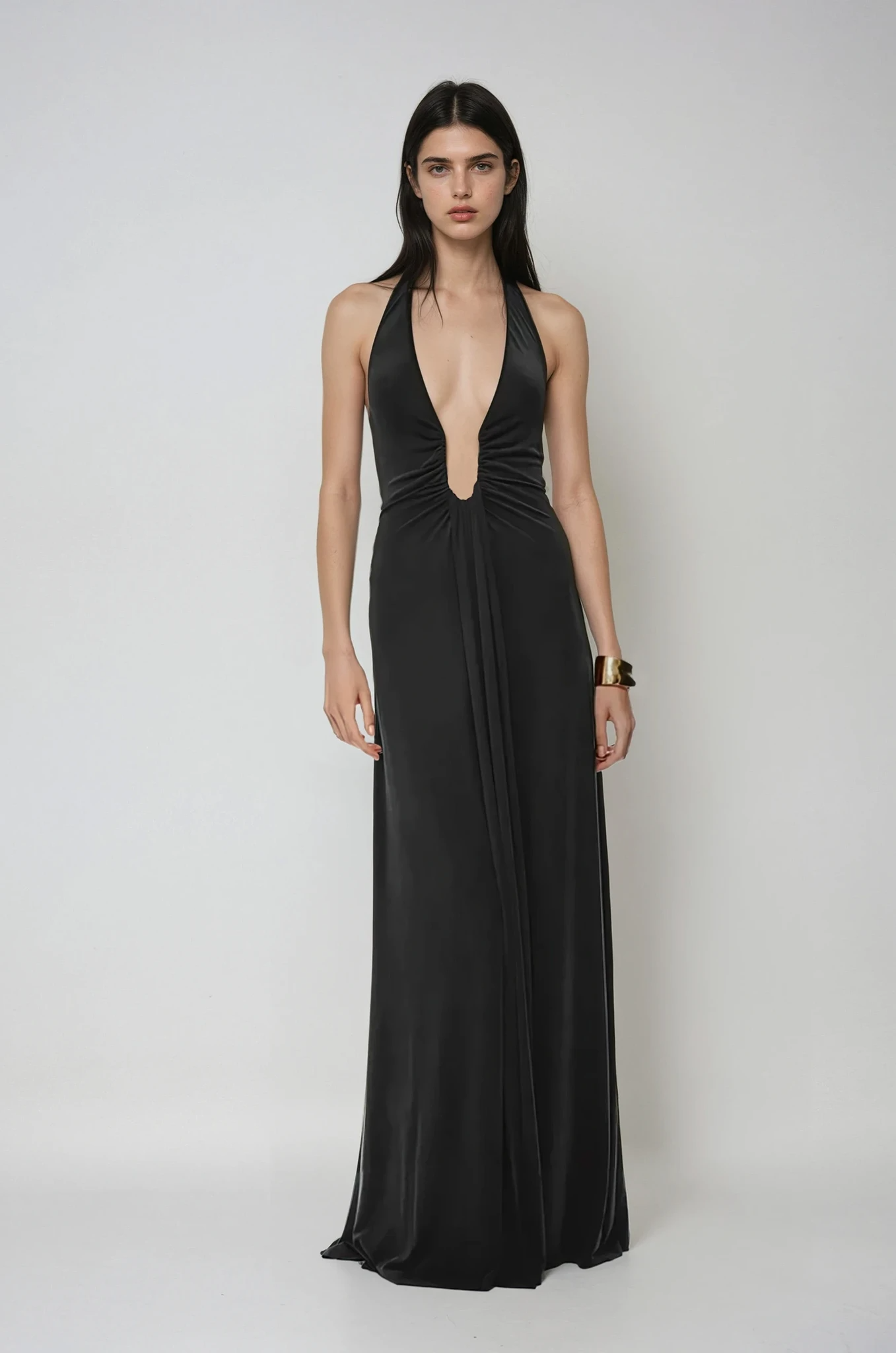 Antonia Cupro Dress | Zwart