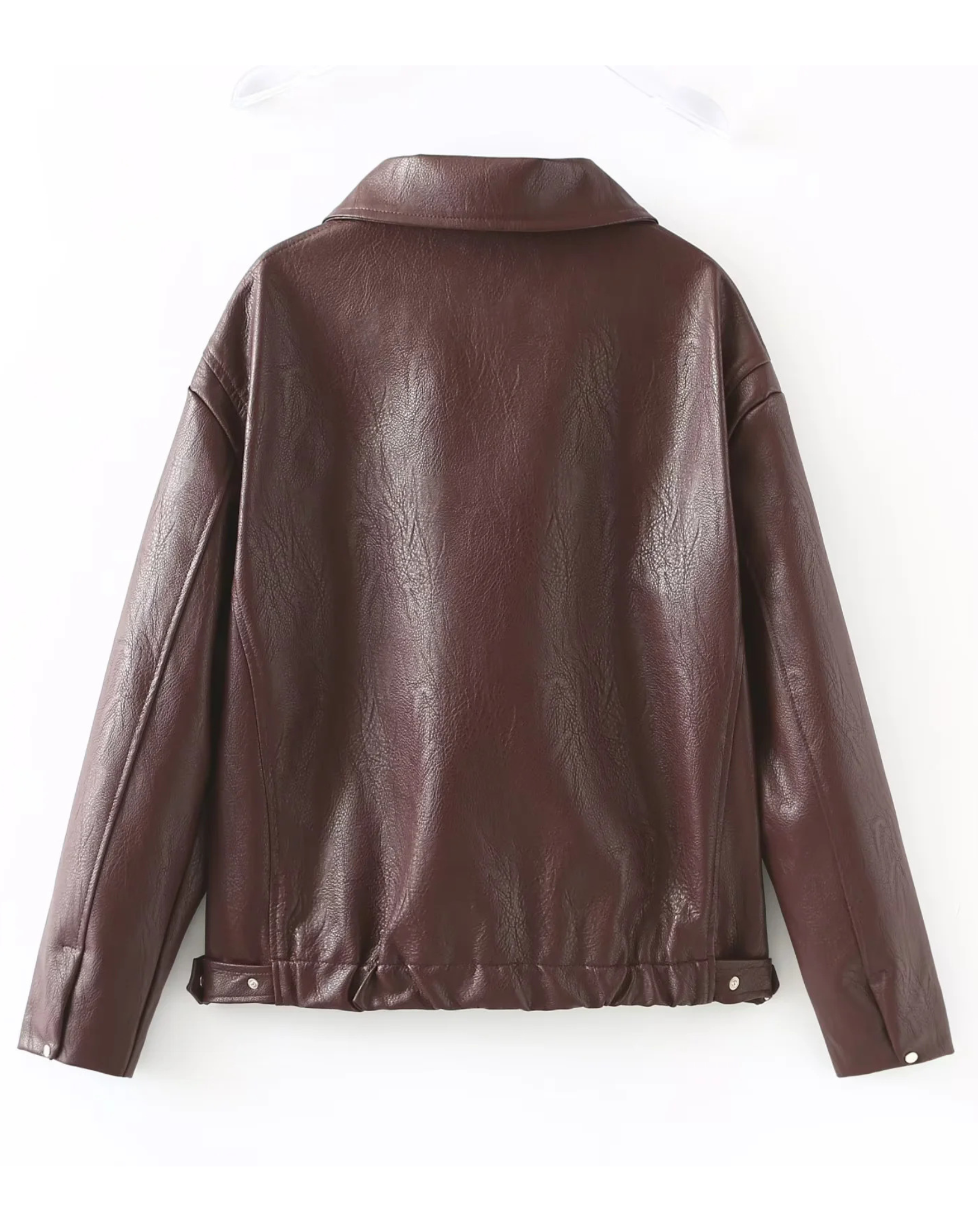 Vera Leather Jacket | Bordeaux Rood