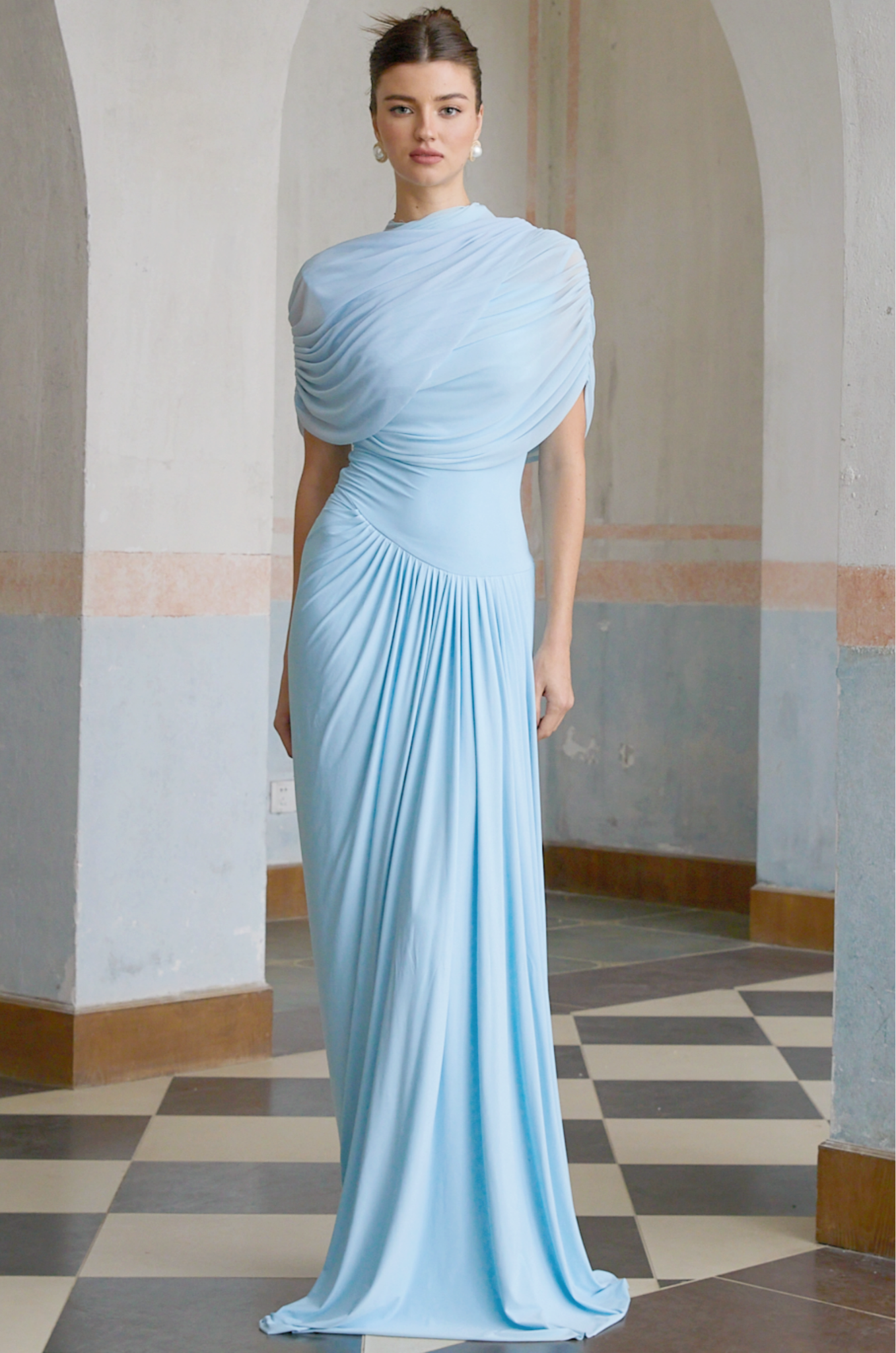 Cindy Polyamide Dress - Licht Blauw