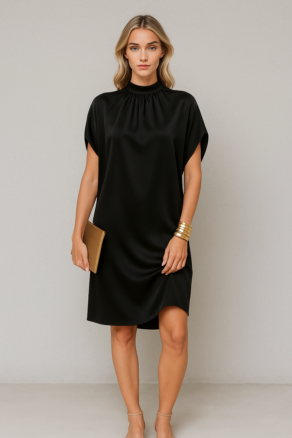 Tess Ease Dress | Zwart