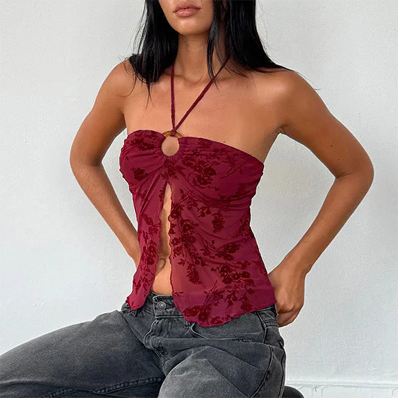 Roxy Halterneck Top | Rood