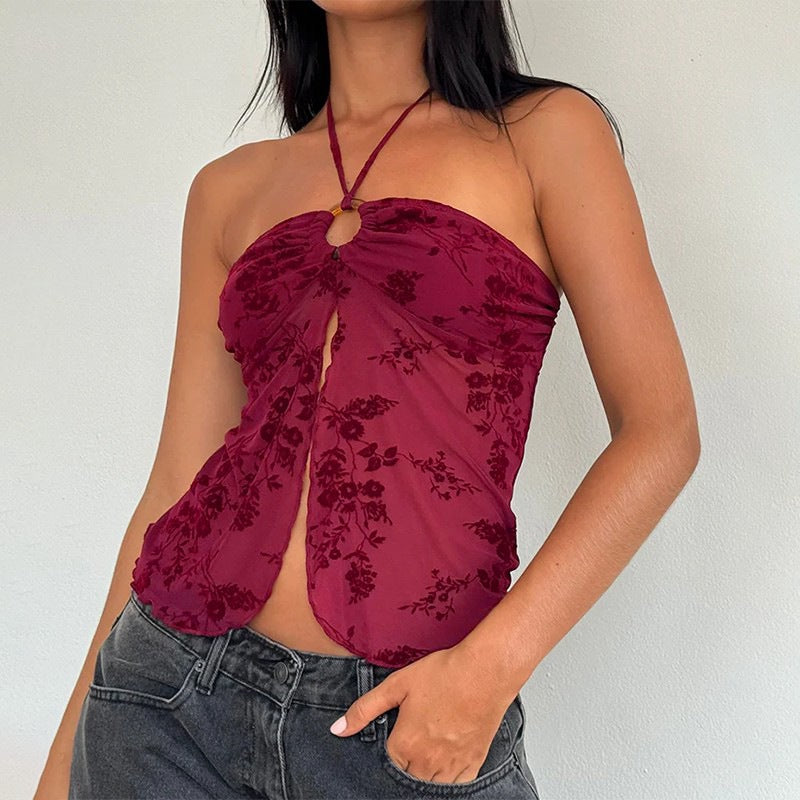 Roxy Halterneck Top | Rood