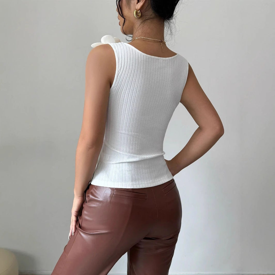 Daisy Sleeveless Top | Wit