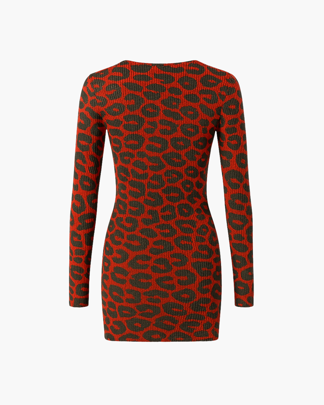 Silk Blend Leopard Mini Dress