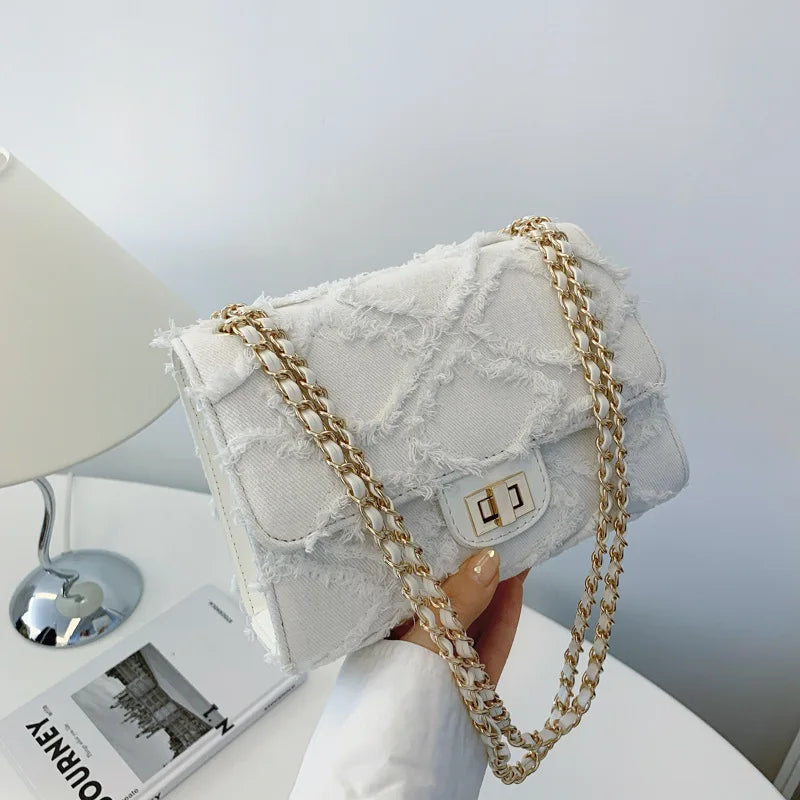 Luca Denim Shoulder Bag