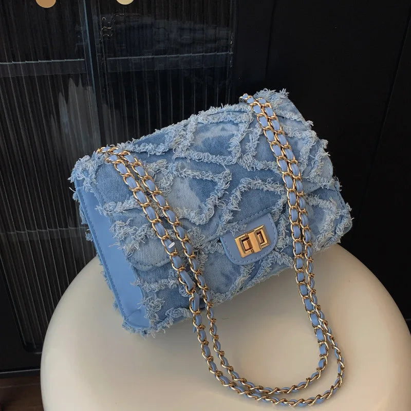 Luca Denim Shoulder Bag