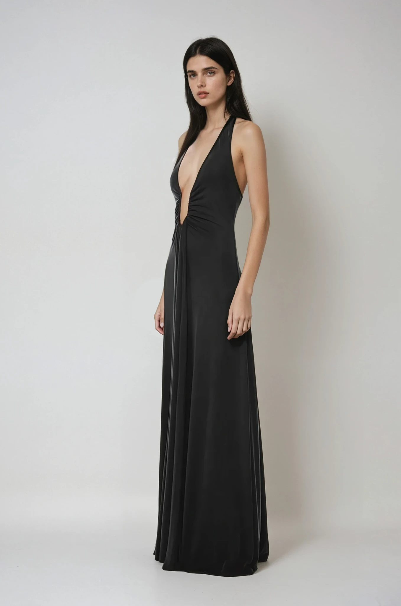 Antonia Cupro Dress | Zwart