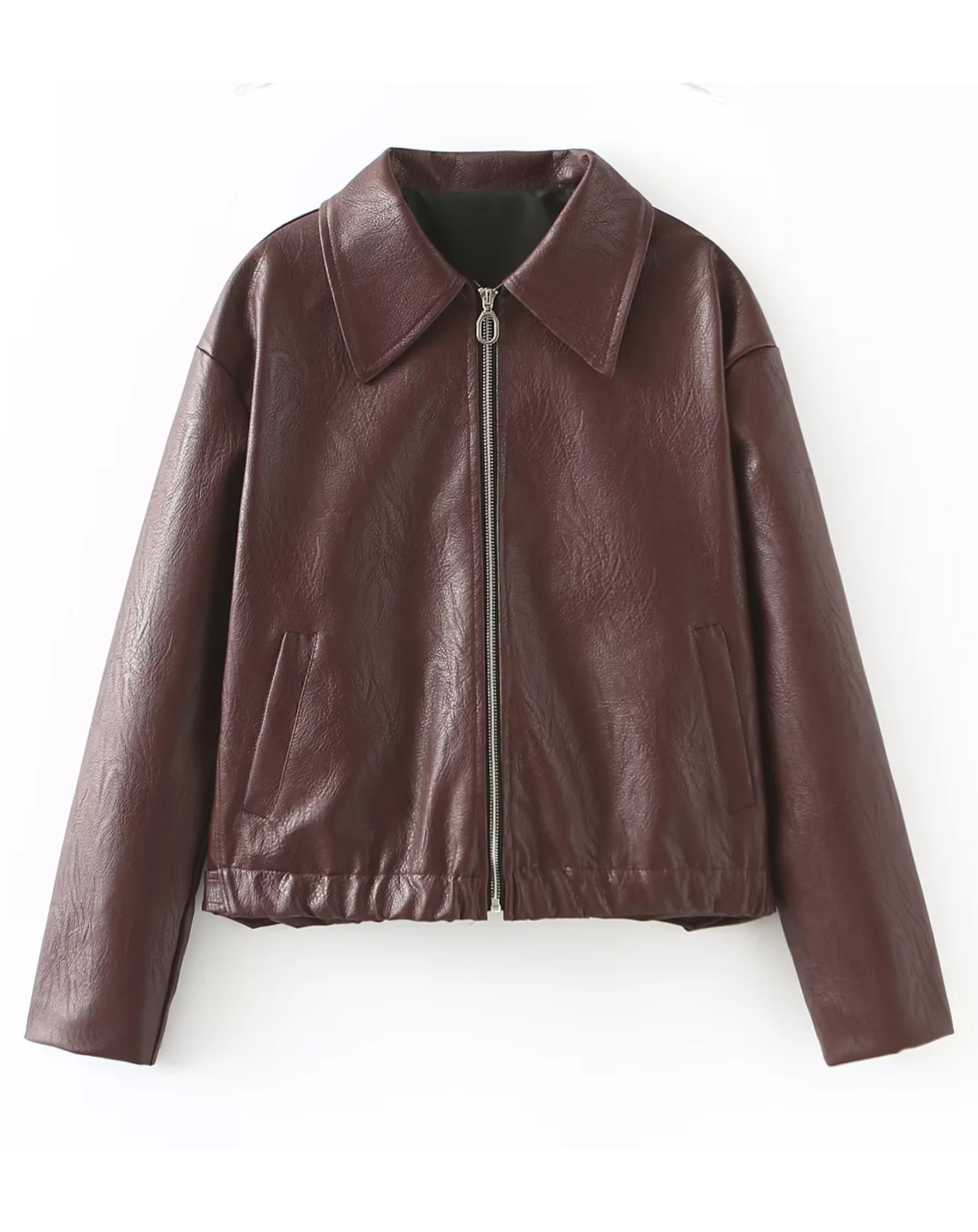 Vera Leather Jacket | Bordeaux Rood