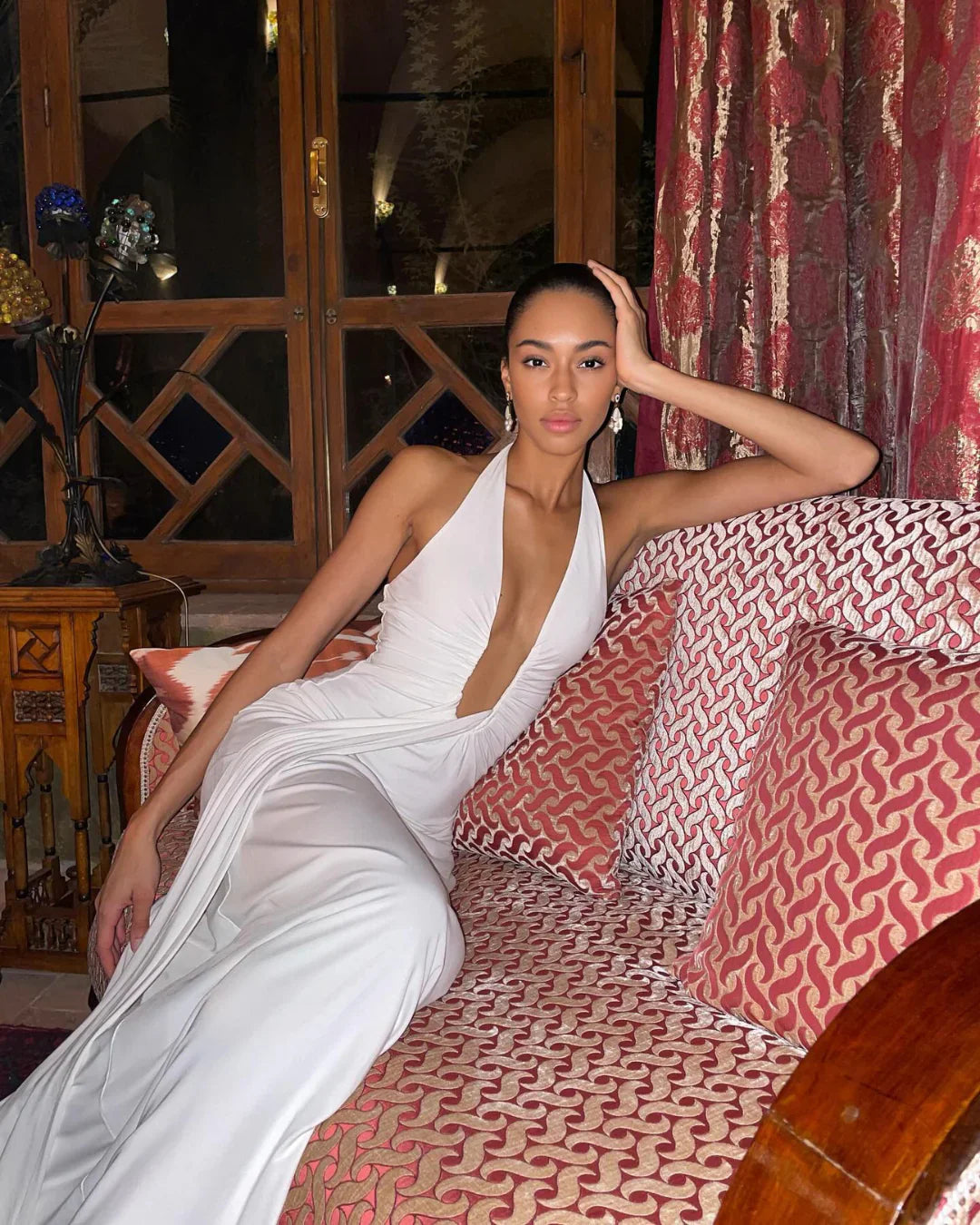 Antonia Cupro Dress | Ivoor Wit