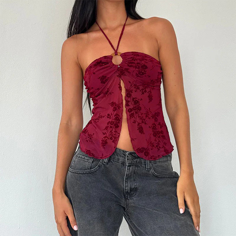 Roxy Halterneck Top | Rood