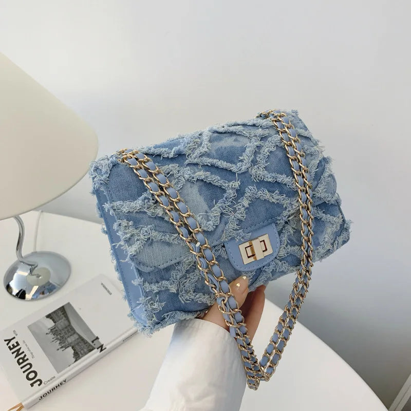 Luca Denim Shoulder Bag