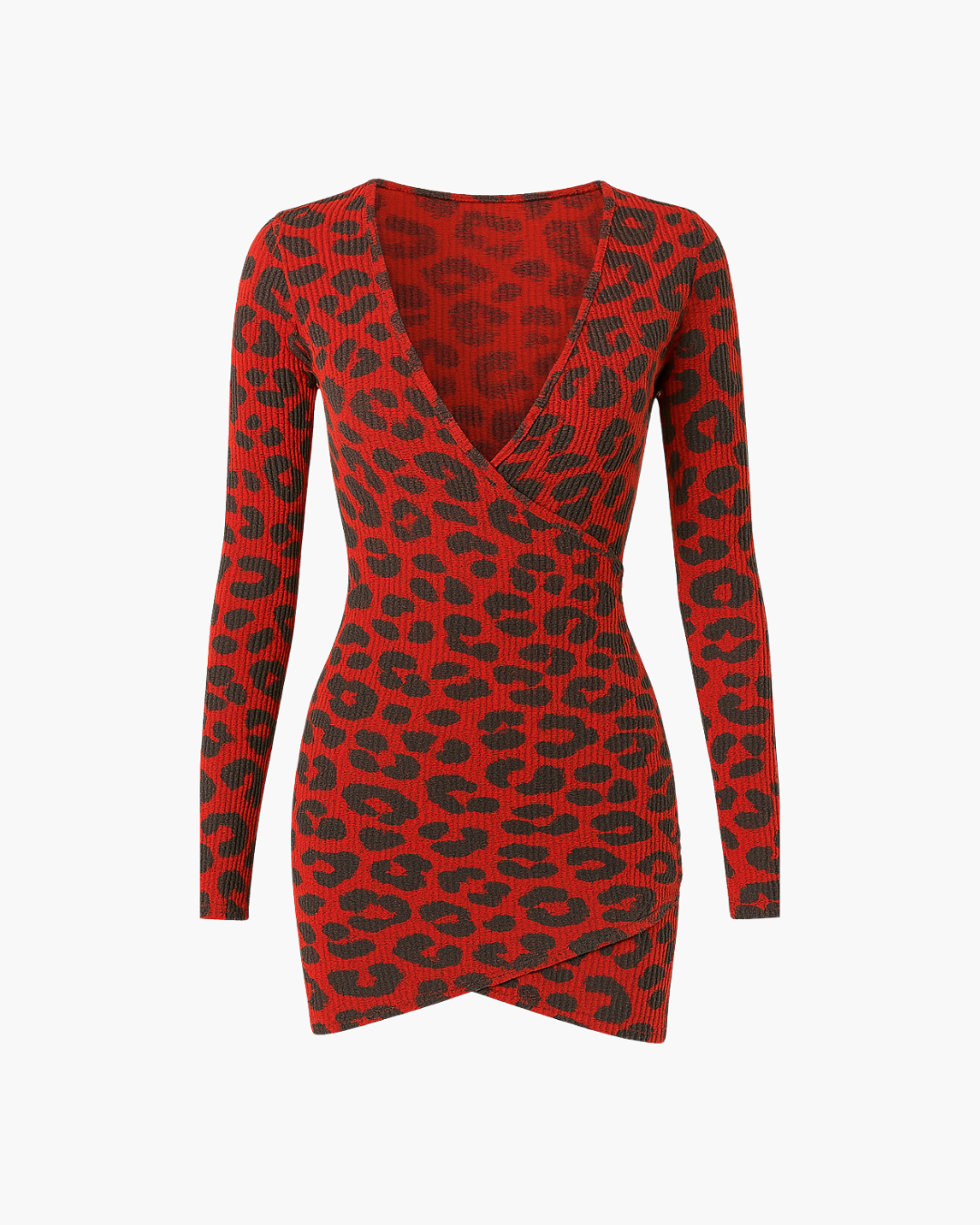 Silk Blend Leopard Mini Dress
