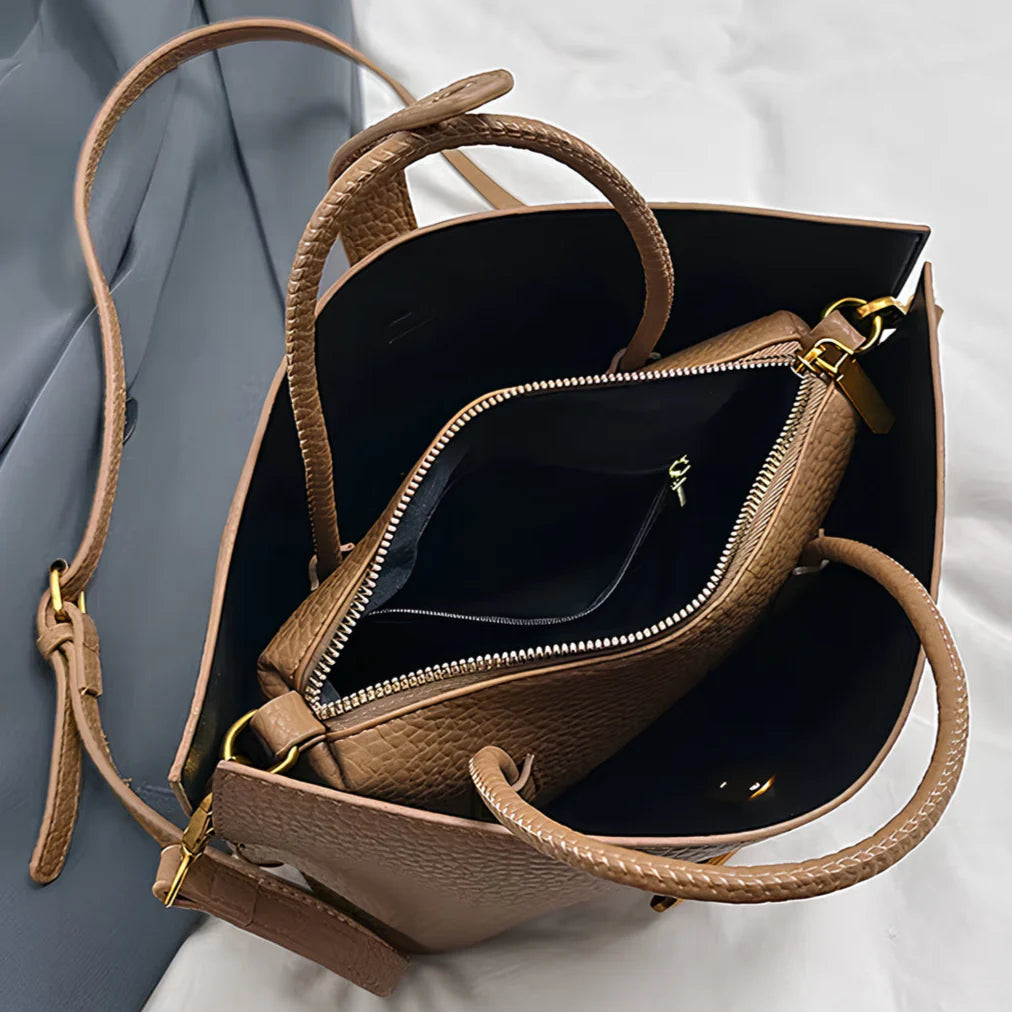 Vellicia Leren Carryall Tote