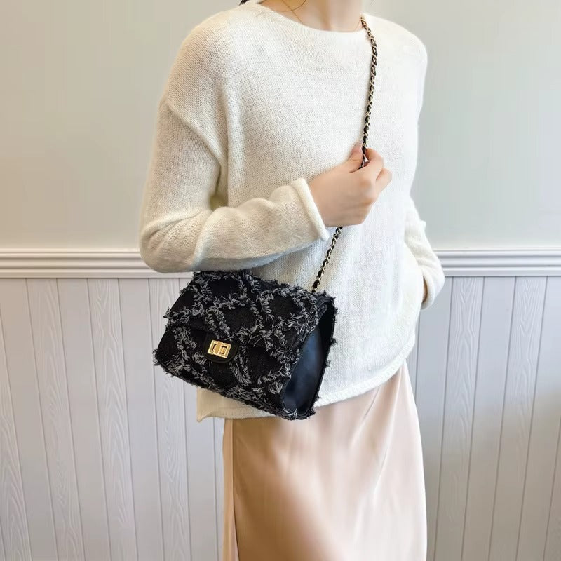 Luca Denim Shoulder Bag